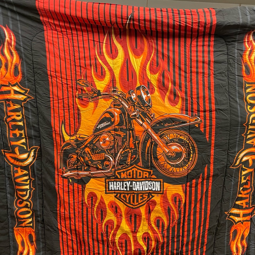 Vintage Harley comforter and sheet set